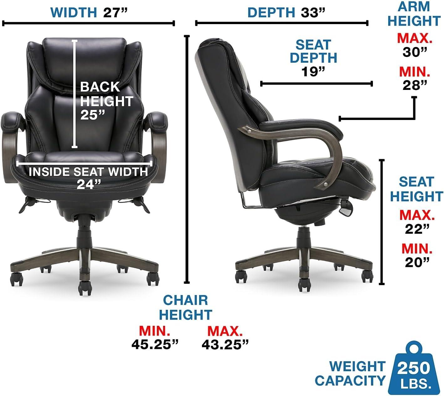 Harnett La-Z-Boy Big and Tall Ergonomic Executive Office Chair with Comfort Core Cushions