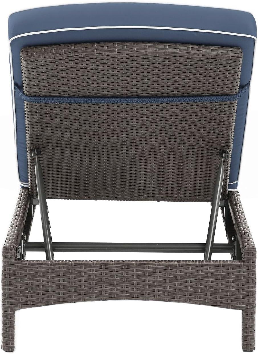 Palm Harbor Outdoor Wicker Chaise Lounge - Weathered Gray - Crosley