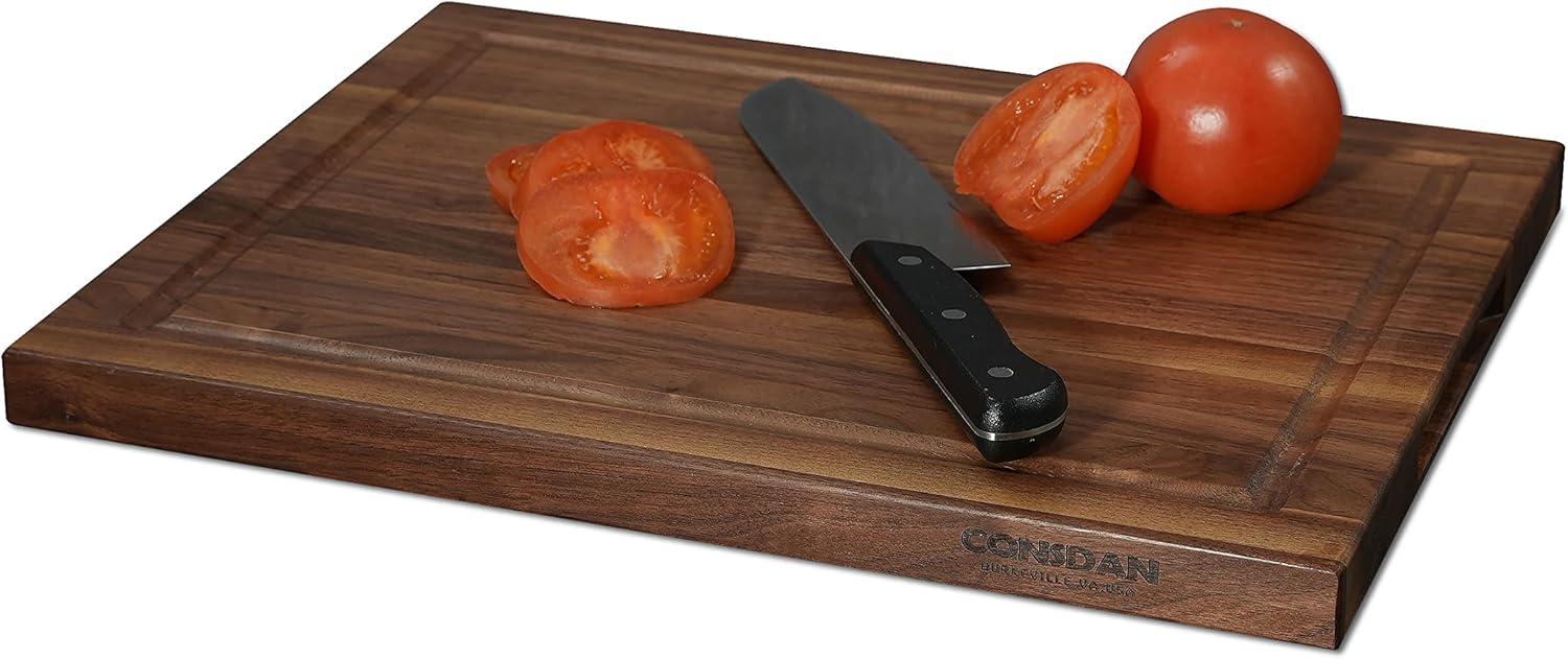 CONSDAN CONSDAN Wood Cutting Board, Black Walnut