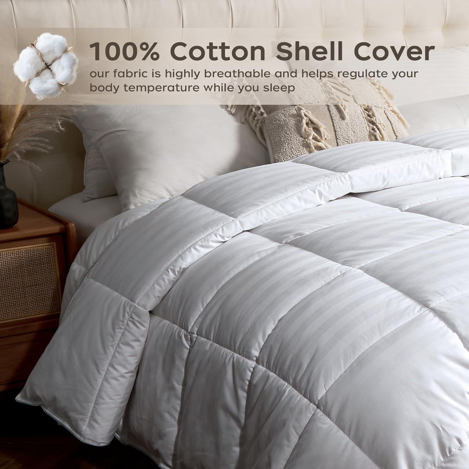 Peace Nest 600 Fill Power Goose Down and Feather All Season Comforter Duvet Insert