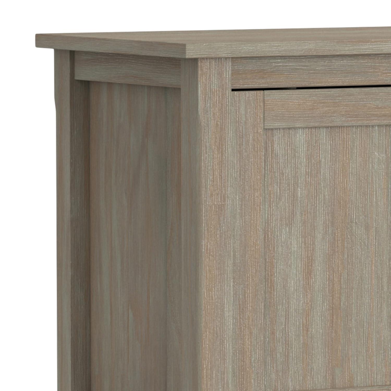 Simpli Home Warm Shaker 72"W Solid Wood TV Stand for TVs up to 80" with 4 Storage Cabinets and 2 Drawers