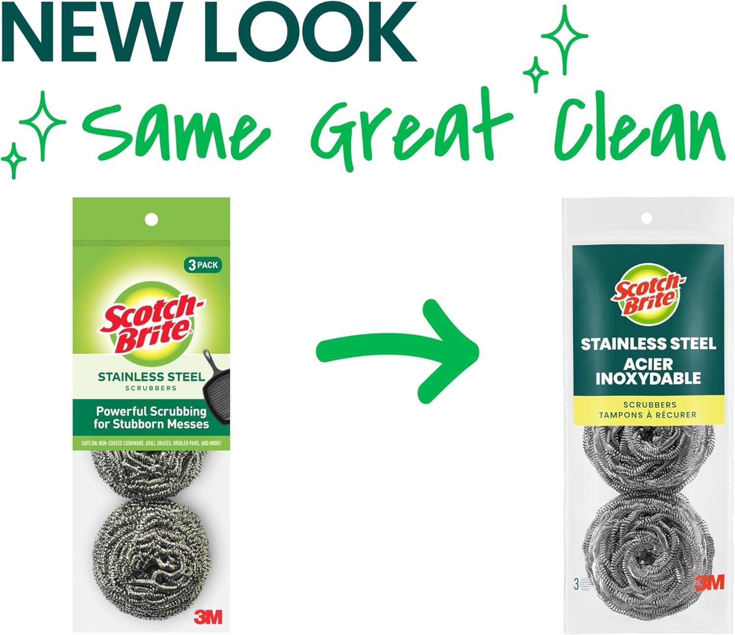 Scotch-Brite Stainless Steel Scrubbing Pads - 3ct