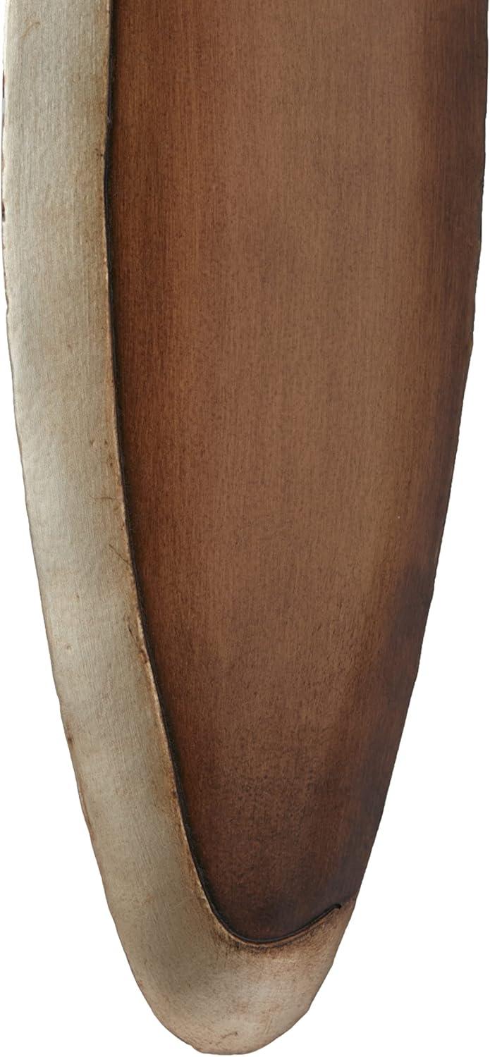DecMode Brown Metal 2 Blade Airplane Propeller Wall Decor with Aviation Detailing