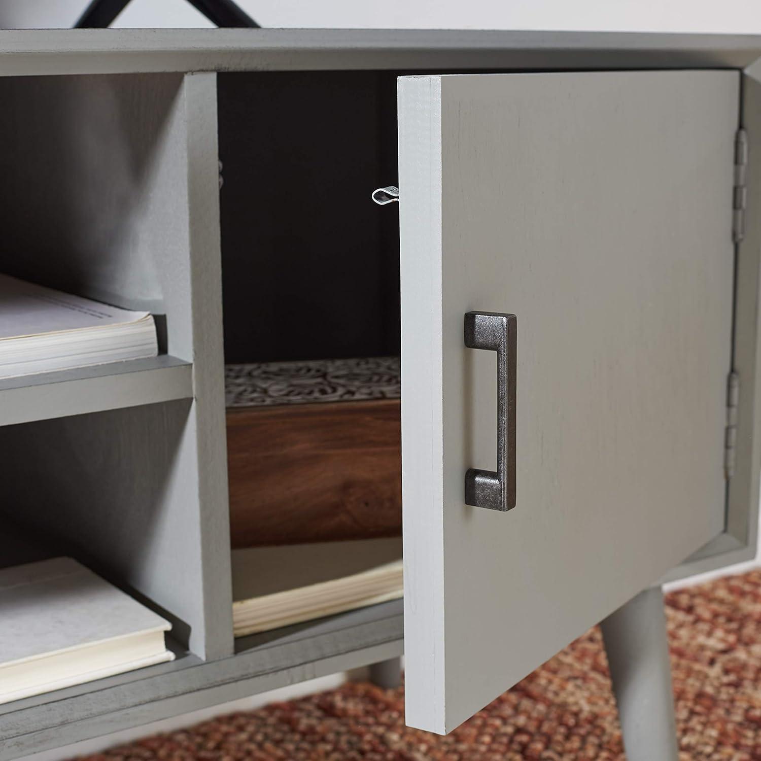 Sorrel Mid - Century Media Stand - Distressed Grey - Safavieh