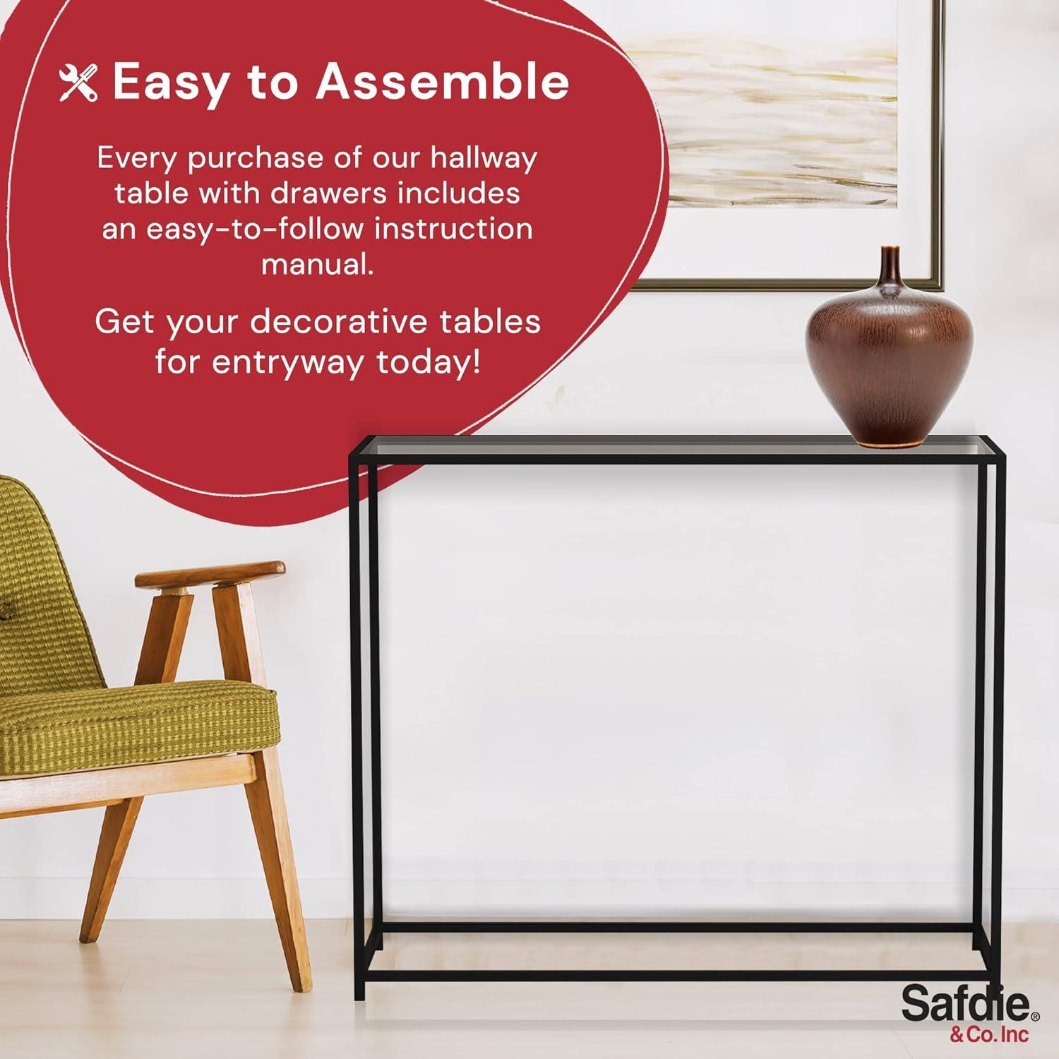 Mercury Row® Amora 31'' Glass Top Console Table