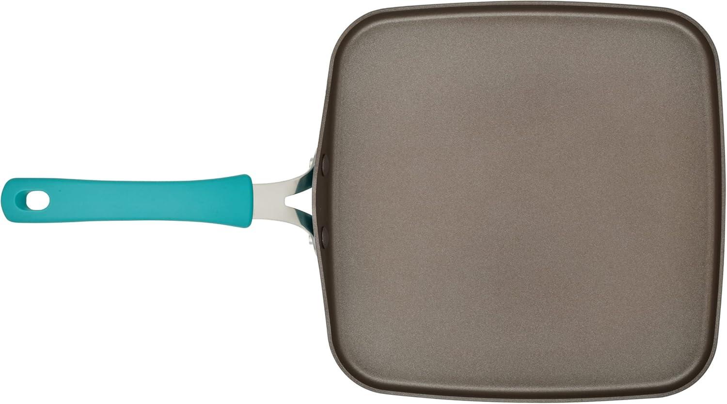 Rachael Ray Rachael Ray Cook + Create Aluminum Nonstick Square Stovetop Griddle Pan, 11-Inch
