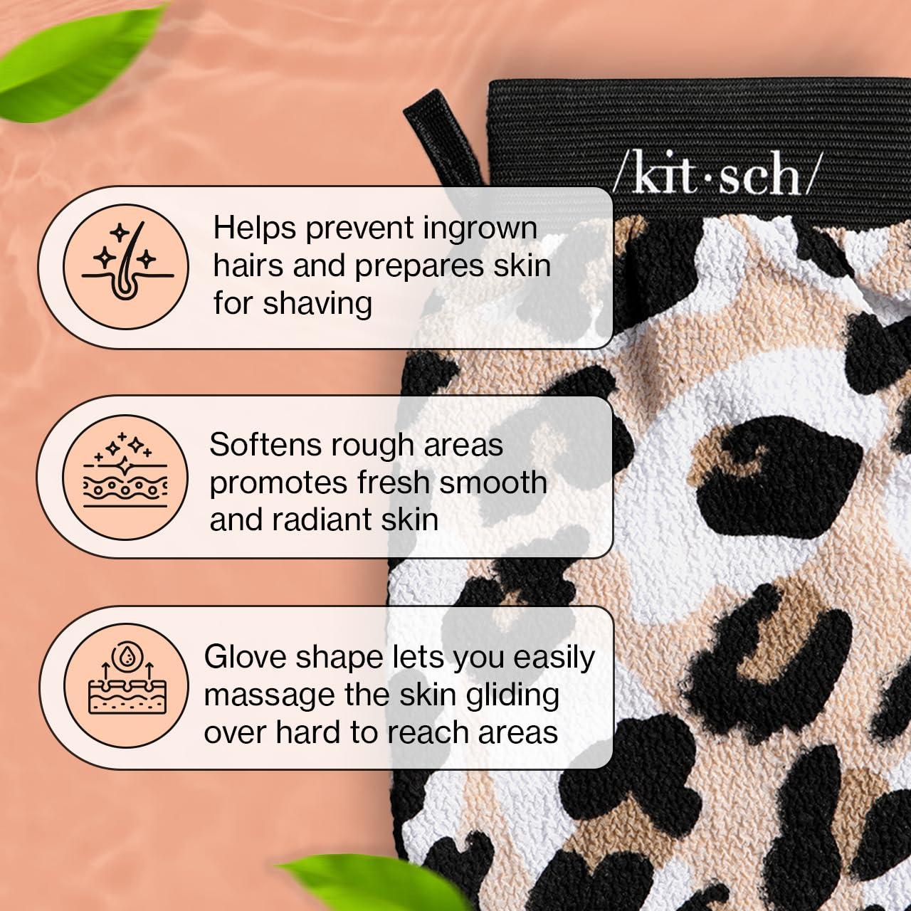 Kitsch Eco-Friendly Exfoliating Glove - Leopard