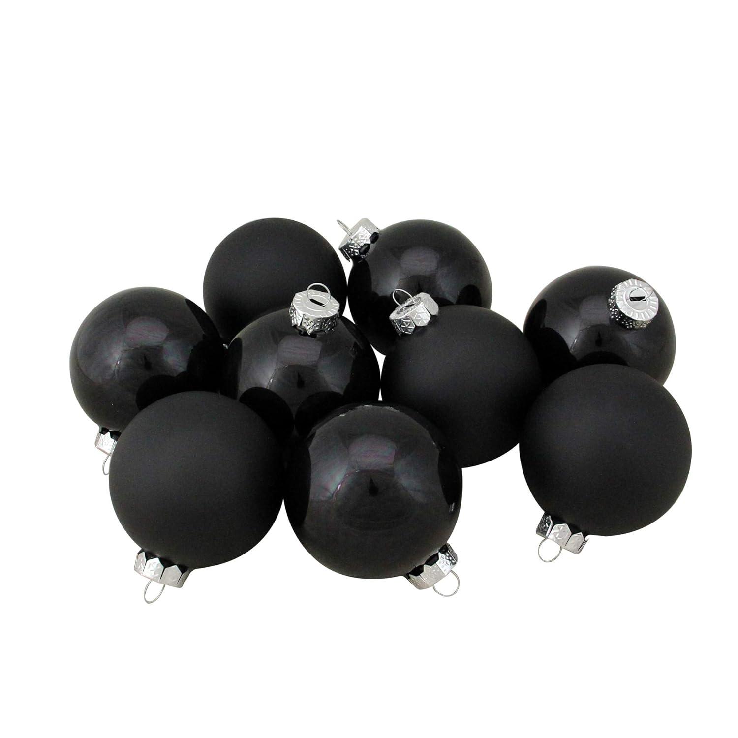 Glass Christmas Ball Ornament (Set of 9)