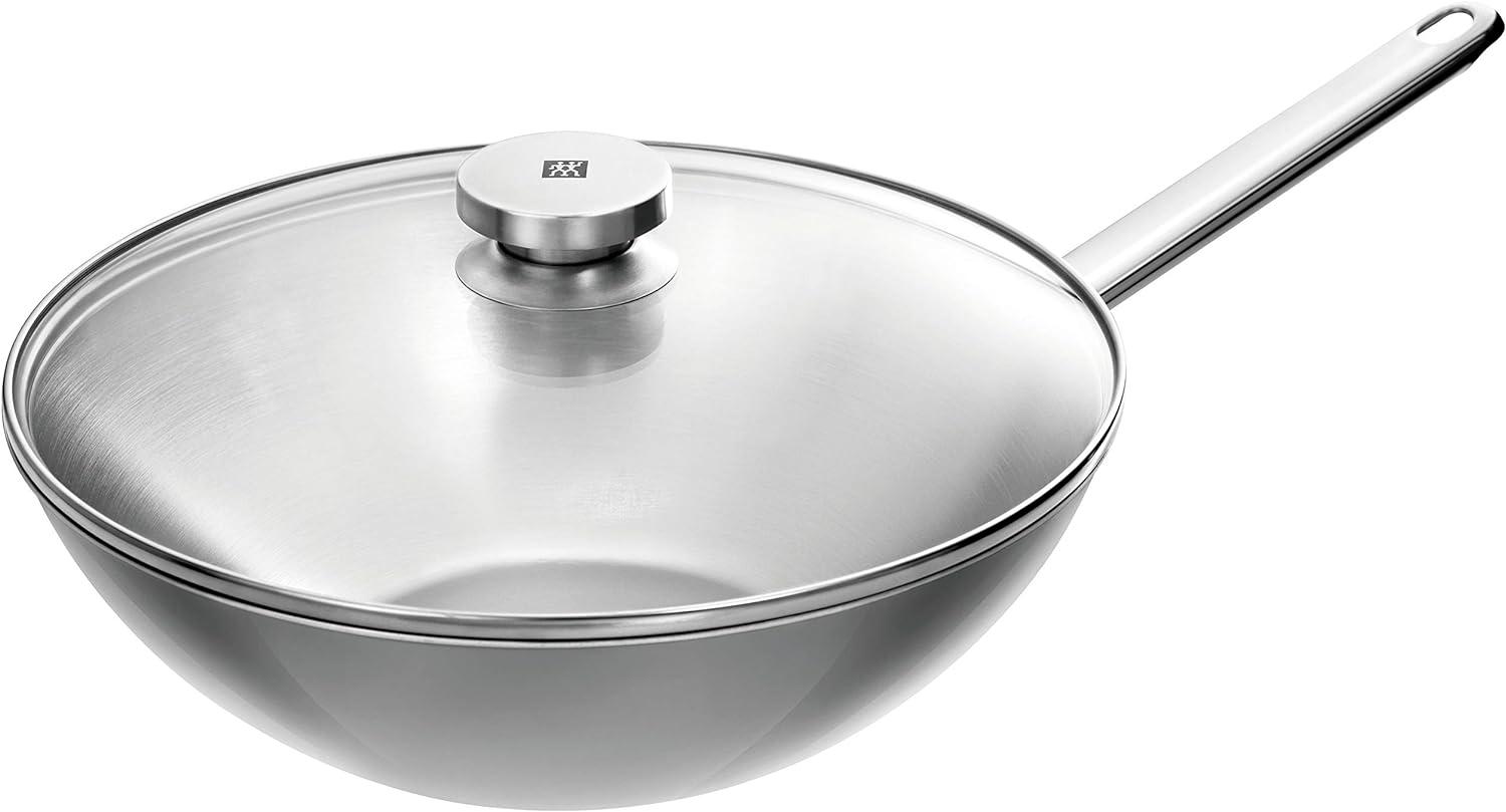 Plus 12" Stainless Steel Non-Stick Wok with Lid