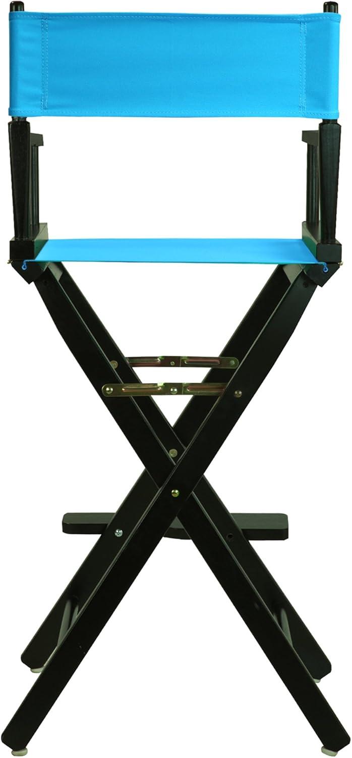 "30" Director's Chair Black Frame-Turquoise Canvas"