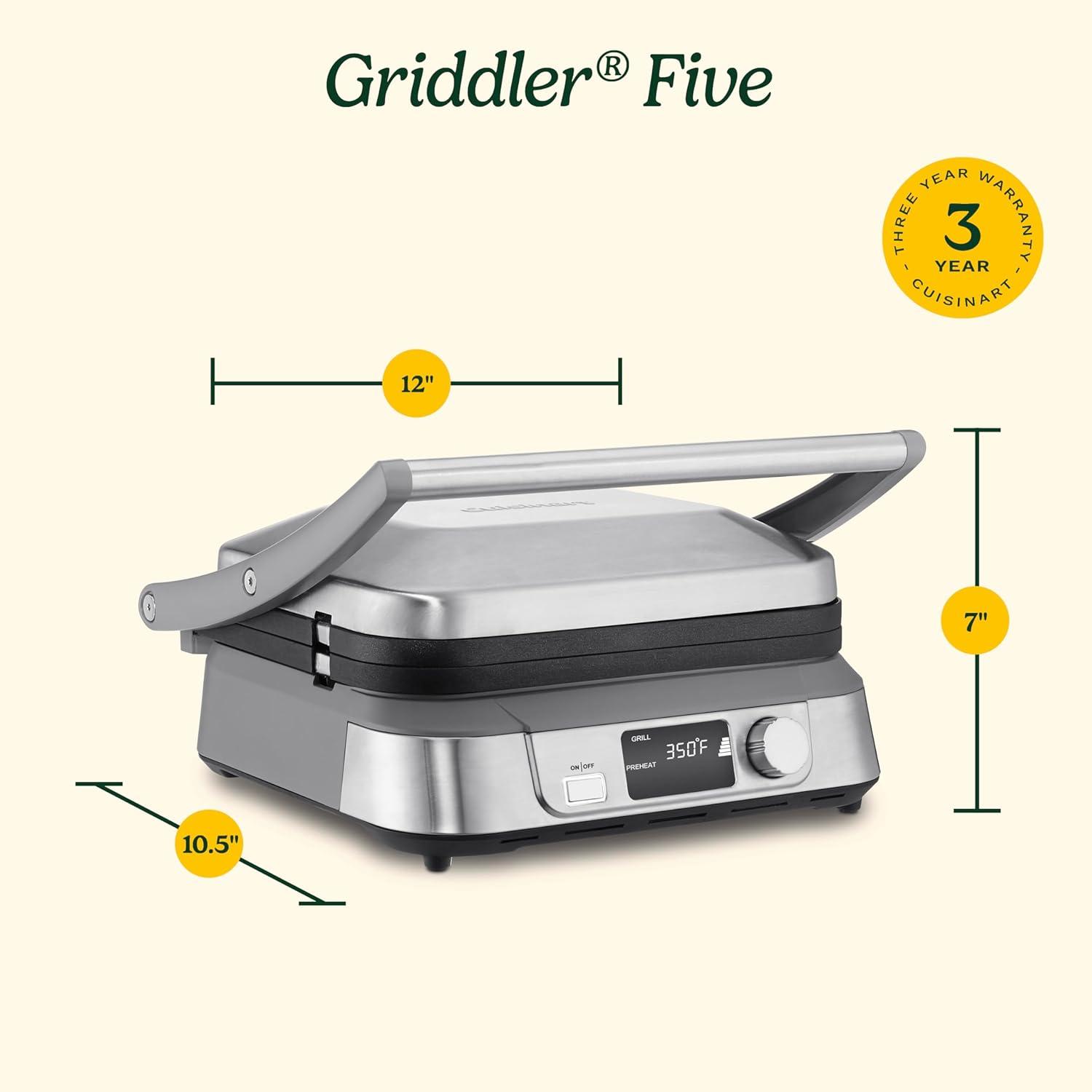Cuisinart Griddler Electric Griddle - LCD Display, Digital Controls