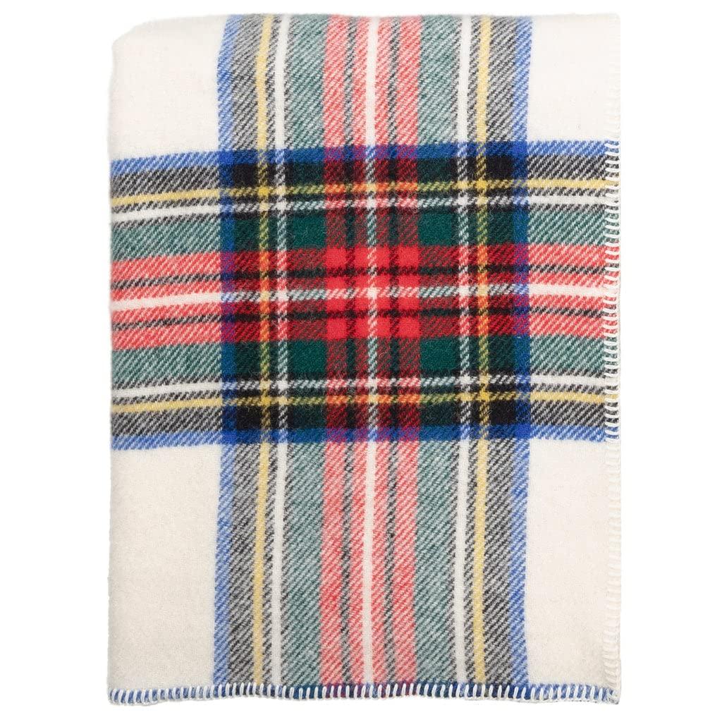 Extra-Large Multicolor Wool Tartan Throw Blanket