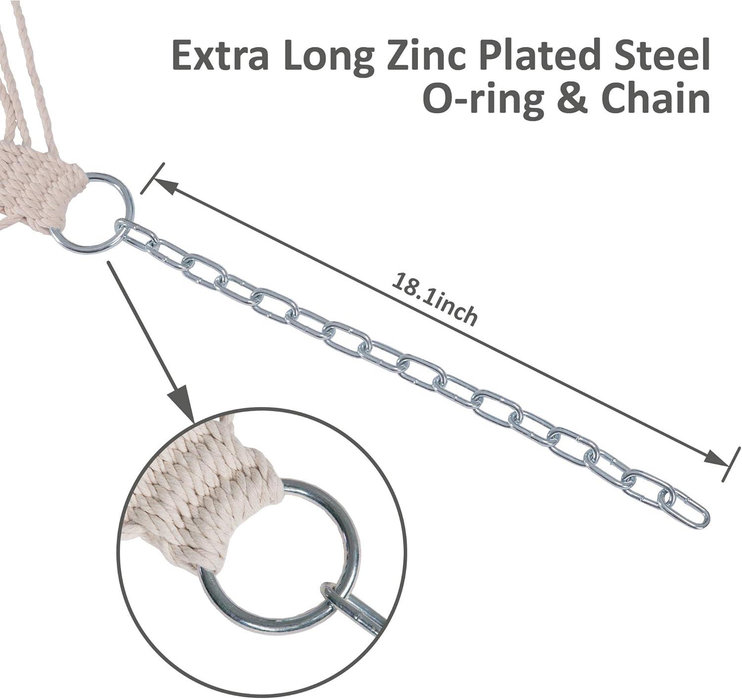 Heavy Duty Hanging Tree Hammock for Two with Large Soft Pillows Grey