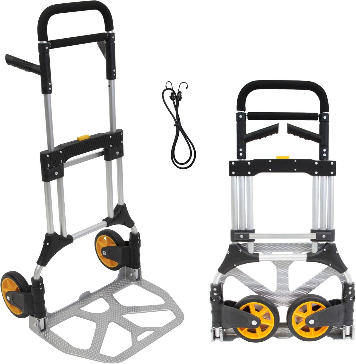 Mount-It! Heavy-Duty Folding Hand Truck Dolly | 440 Lb Capacity