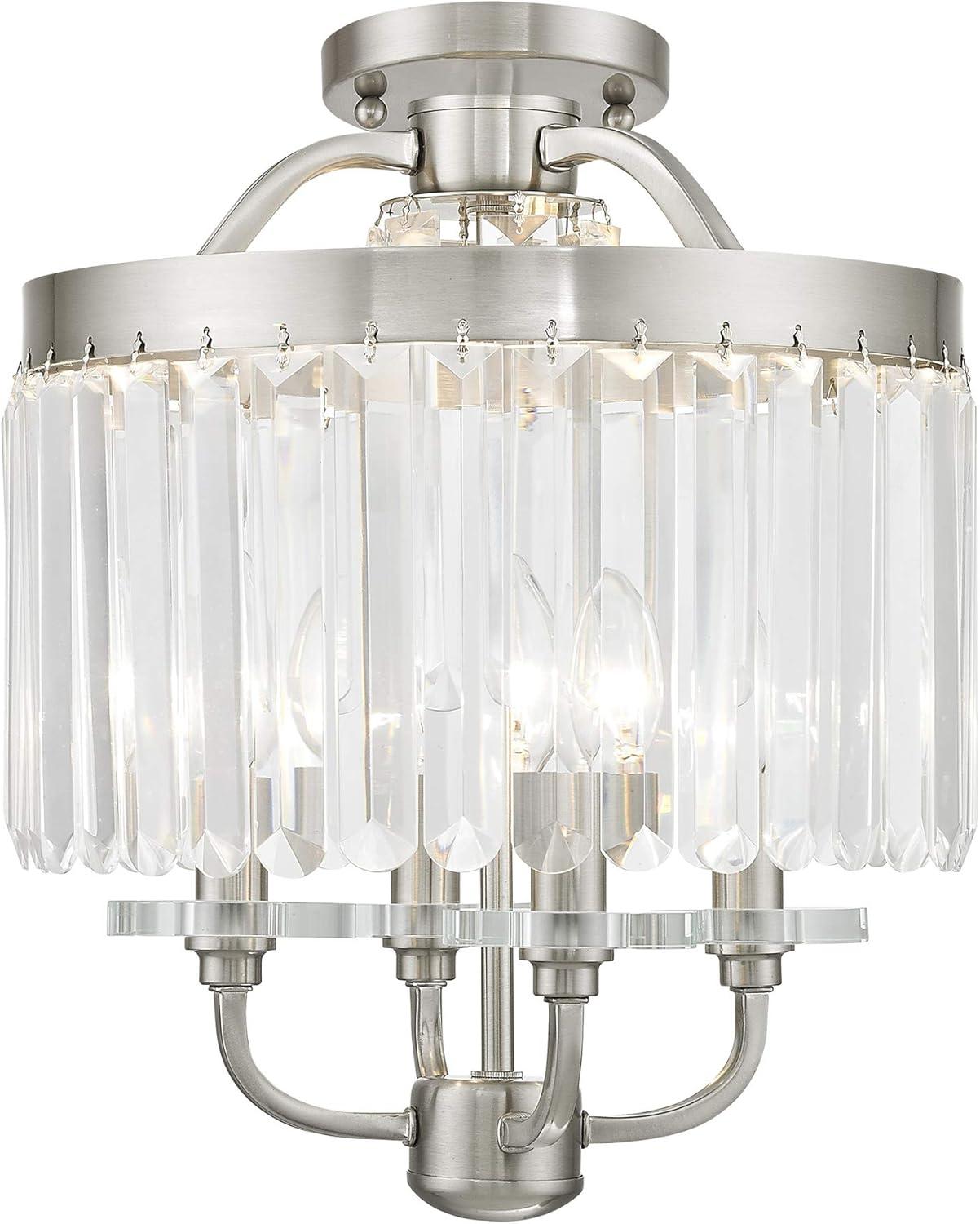 Livex Lighting Ashton 4 - Light Chandelier in  Brushed Nickel