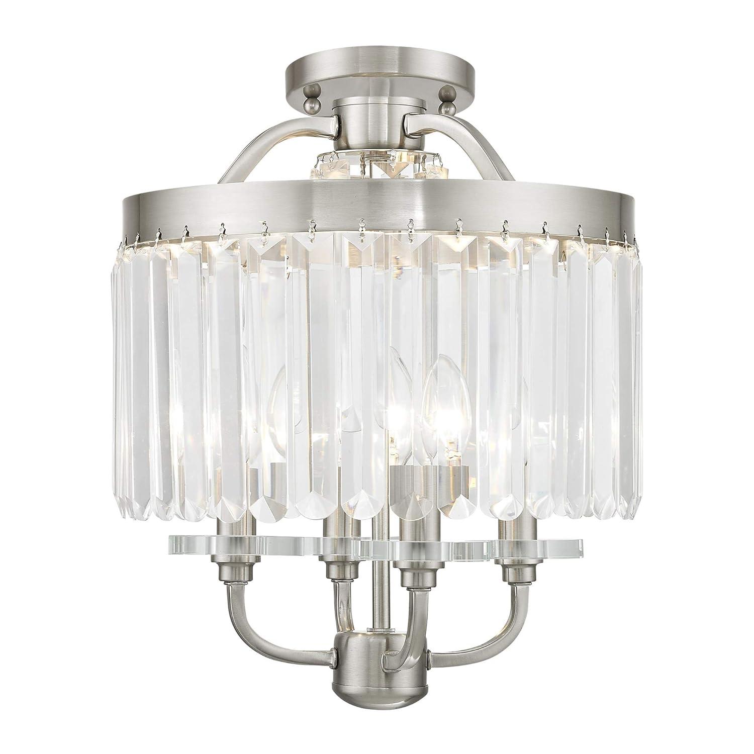 Livex Lighting Ashton 4 - Light Chandelier in  Brushed Nickel