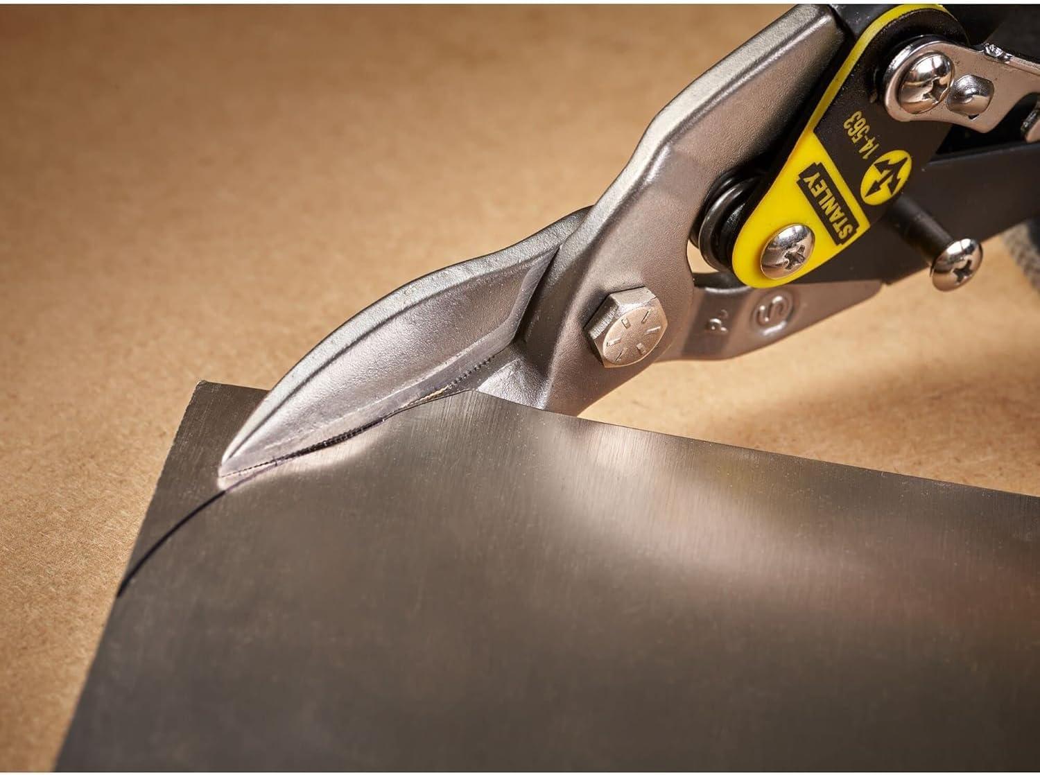 STANLEY - Yellow Aviation Snips Straight Cut 250mm (10in)