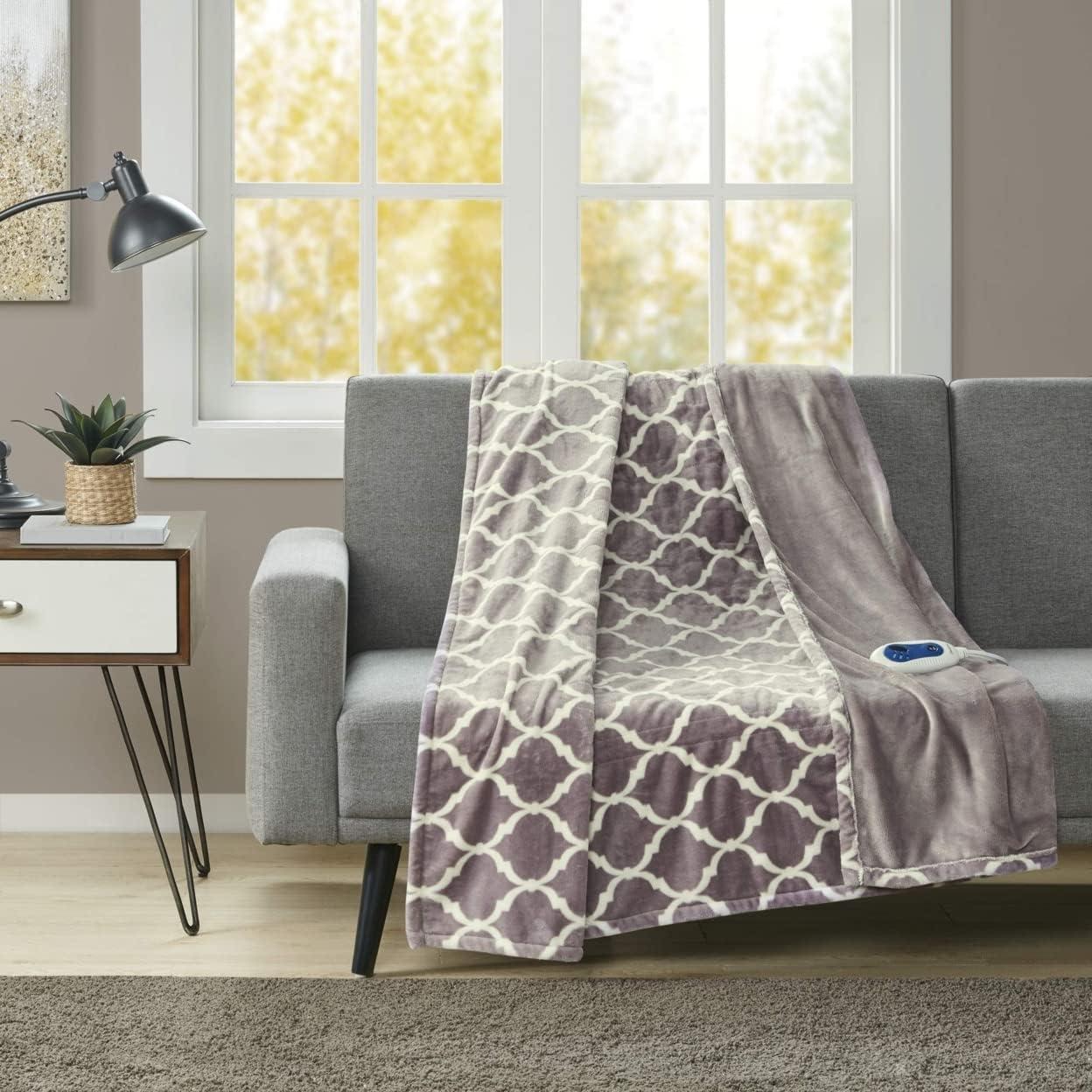 Beautyrest Heated Ogee Oversized Throw