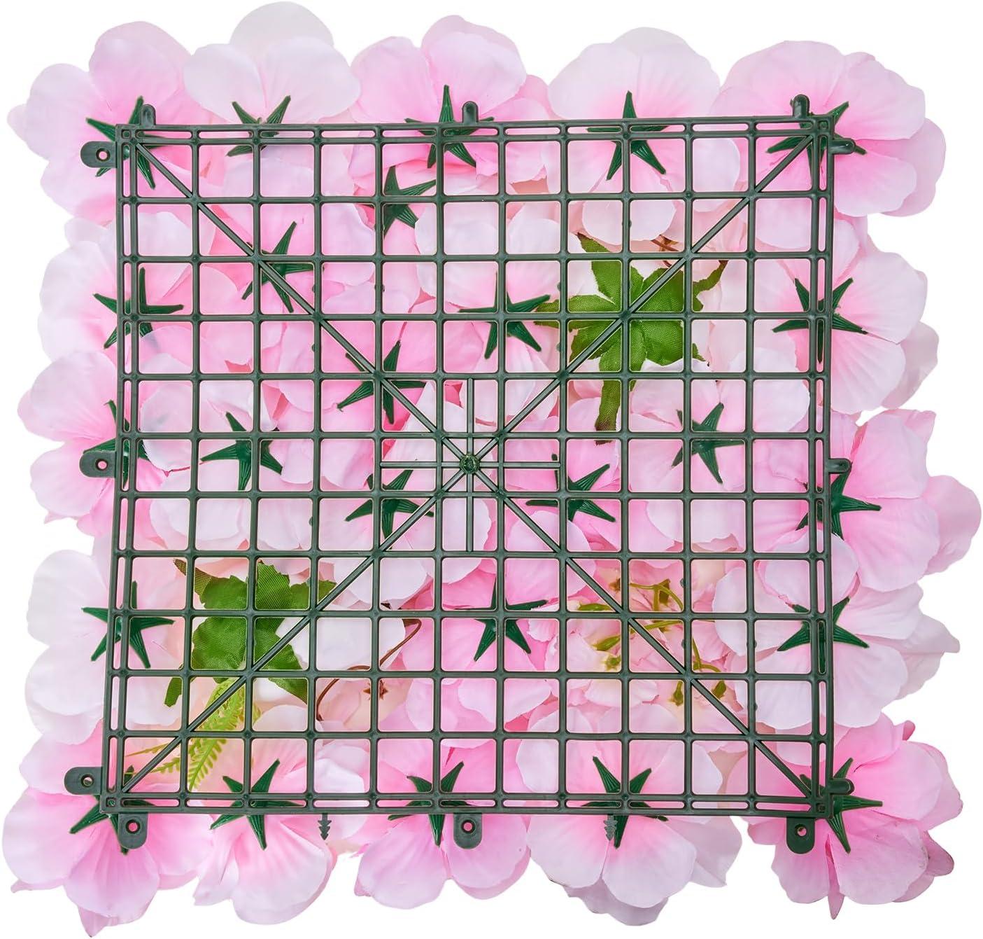 VEVOR Artificial Grass Wall Panels, 12 PCS 20 x 20 inch, 3D Combination Greenery Boxwood Panel for Indoor Outdoor Green Decor & Ivy Fence Covering, Privacy Backdrop Wall Hedge Screen for Garden