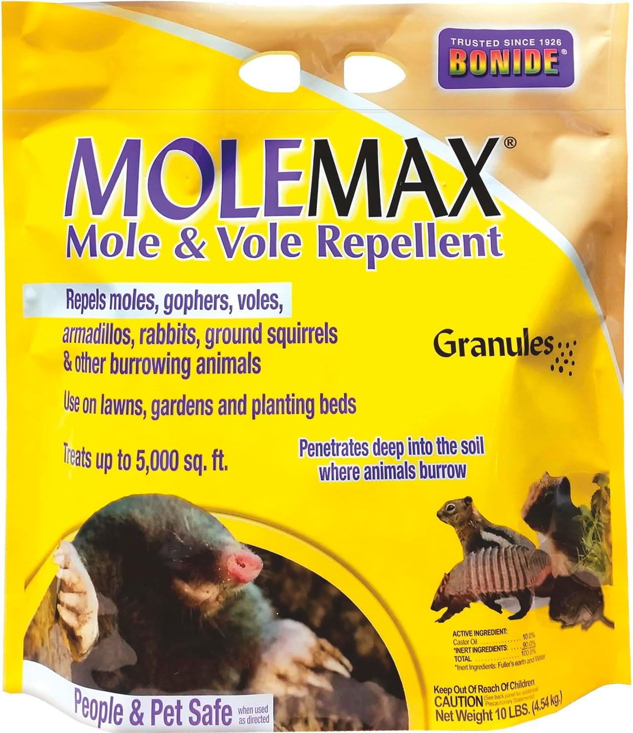 MoleMax 10 lb Yellow Granular Mole and Vole Repellent