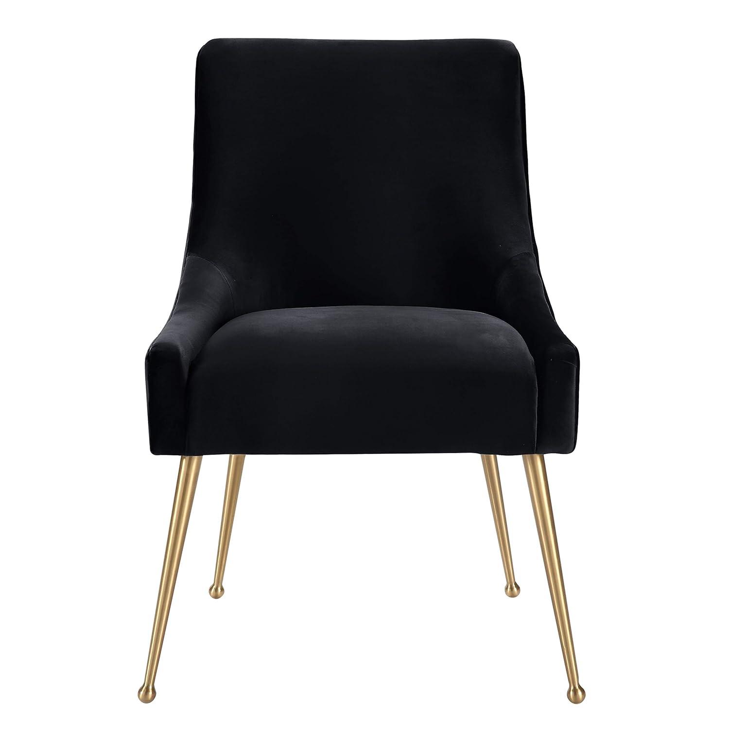 Beatrix 19'' H Velvet Upholstered Metal Parsons Chair