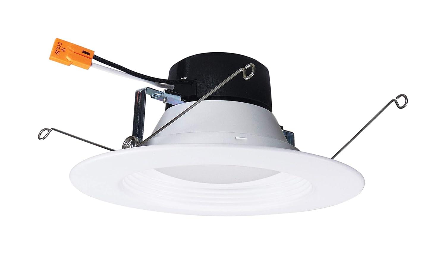 Satco S11810 4.1'' Selectable Color Temperature Dimmable IC Rated LED Retrofit Recessed Lighting Kit