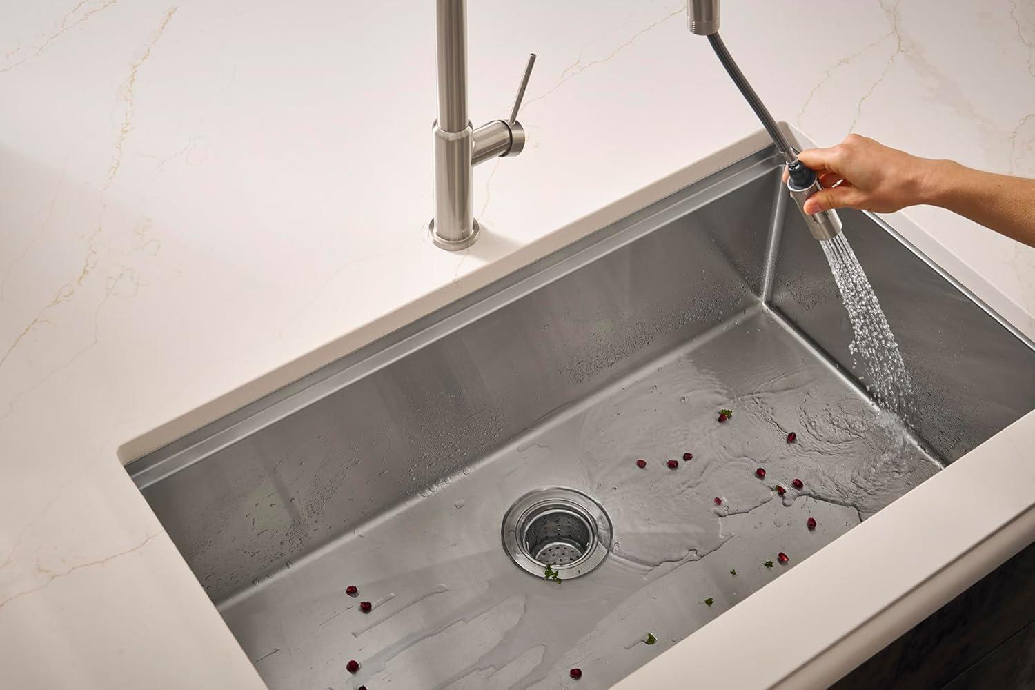 Ruvati RVH8303 Ruvati Workstation Undermount 16 Gauge Stainless Steel Kitchen Sink Single Bowl