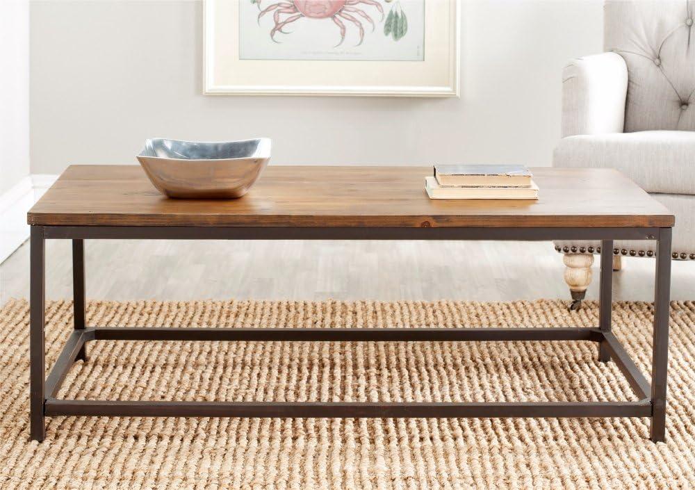 Alec Coffee Table - Brown Pine - Safavieh
