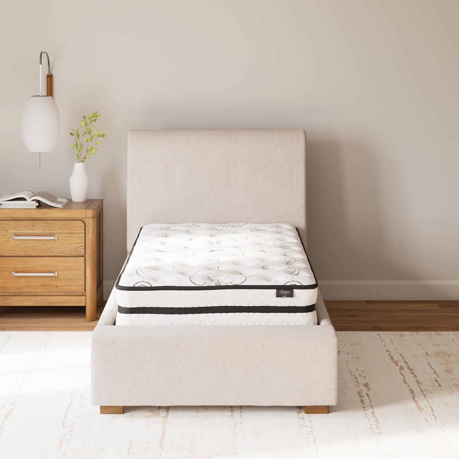 Signature Design By Ashley Chime 10 Inch Hybrid Twin Mattress In A Box White & Reviews | Wayfair
