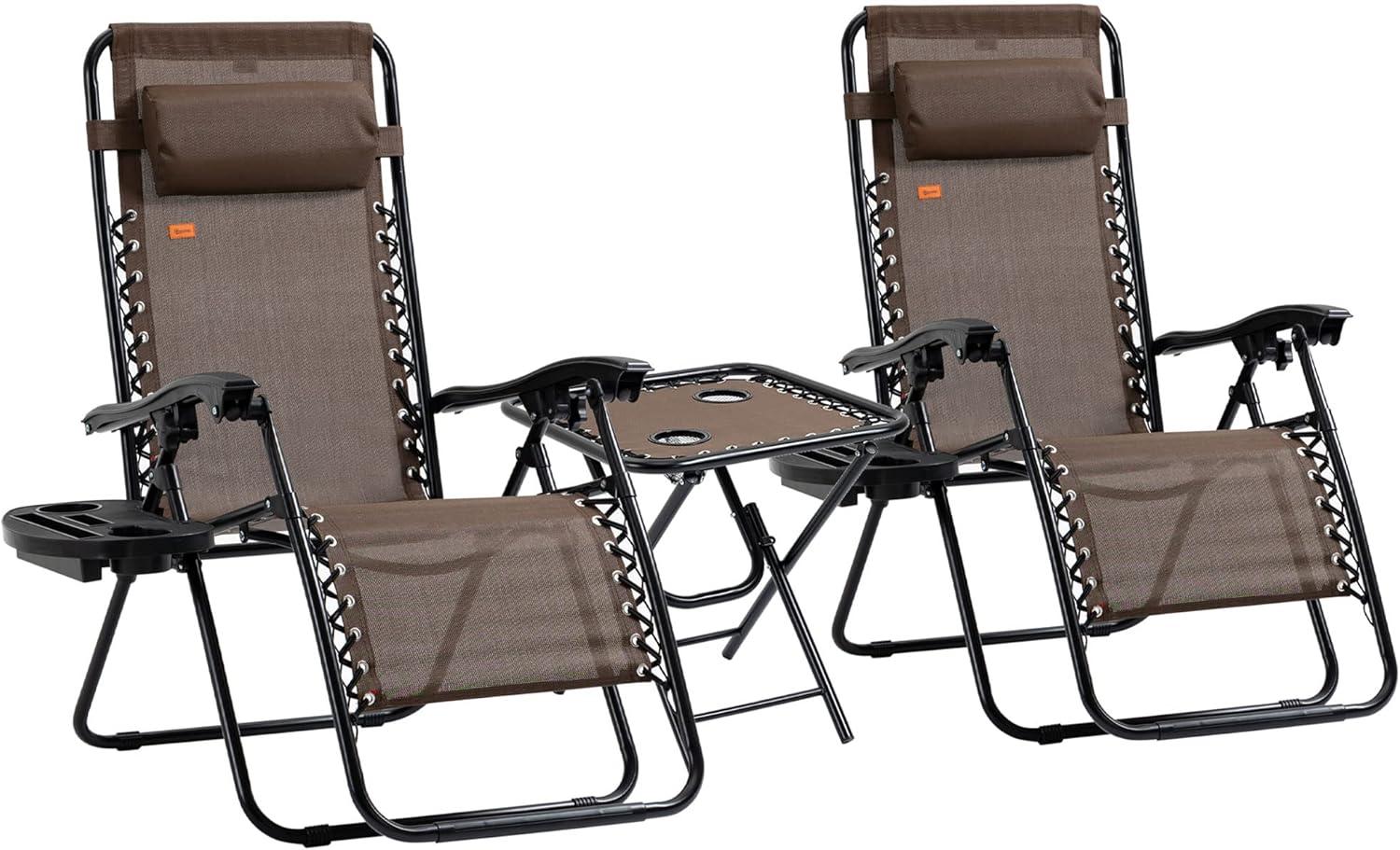 Outsunny Folding Recliner Chair