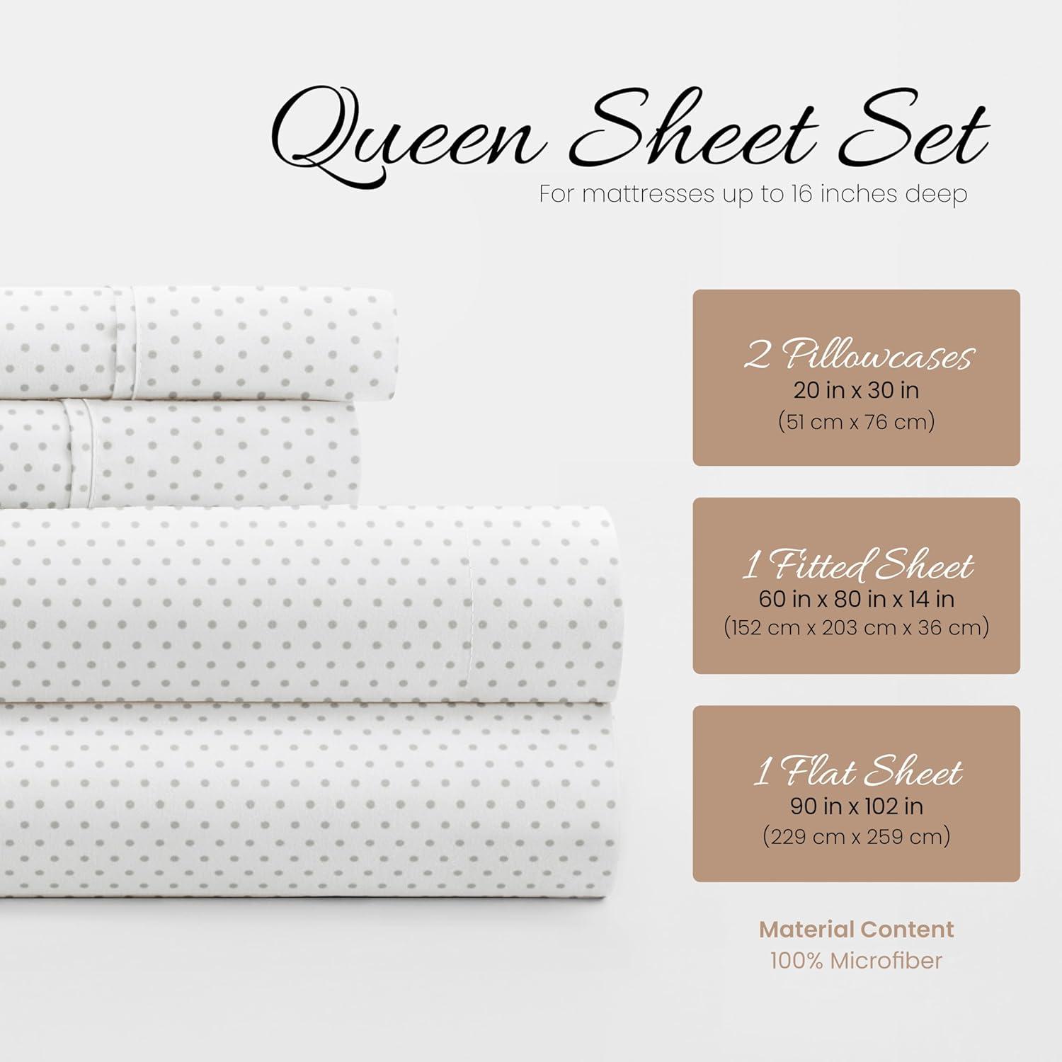 Light Gray Chevron Deep Pocket Queen Sheet Set