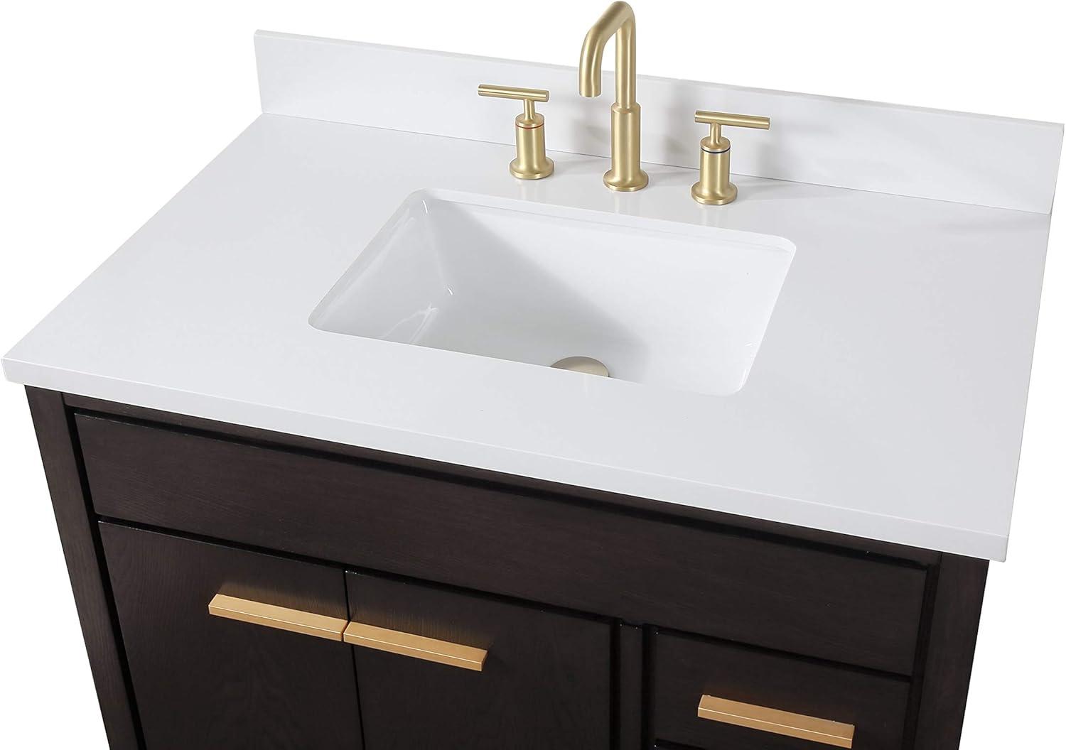 36" Tennant Brand Beatrice Modern Espresso Wenge Bathroom Sink Vanity TB-9838DK-V36