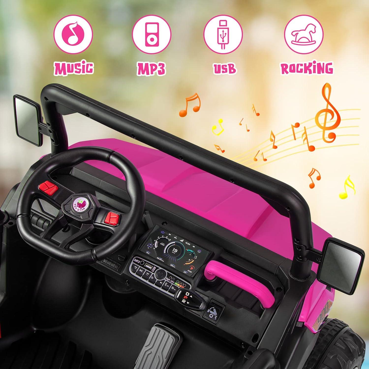 Himimi Delia Himimi 24 Voltage  Ride On Dump Truck, 2 Seater Kids UTV with Electric Dump Bed, Remote Control