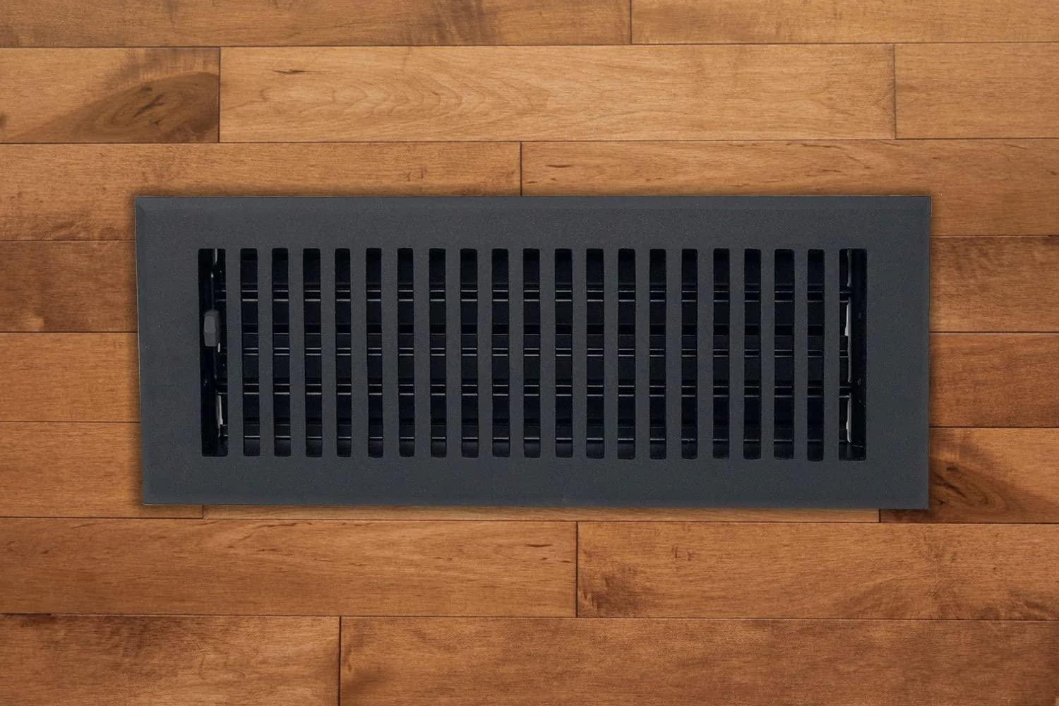 Madelyn Carter Black Contemporary Floor Register and Wall Register