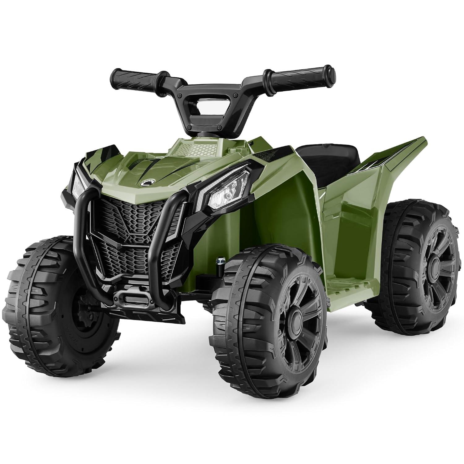 Best Choice Products 6V Kids Ride-On 4-Wheeler Quad ATV Car w/ 1.8mph Max Speed, Treaded Tires - Army Green