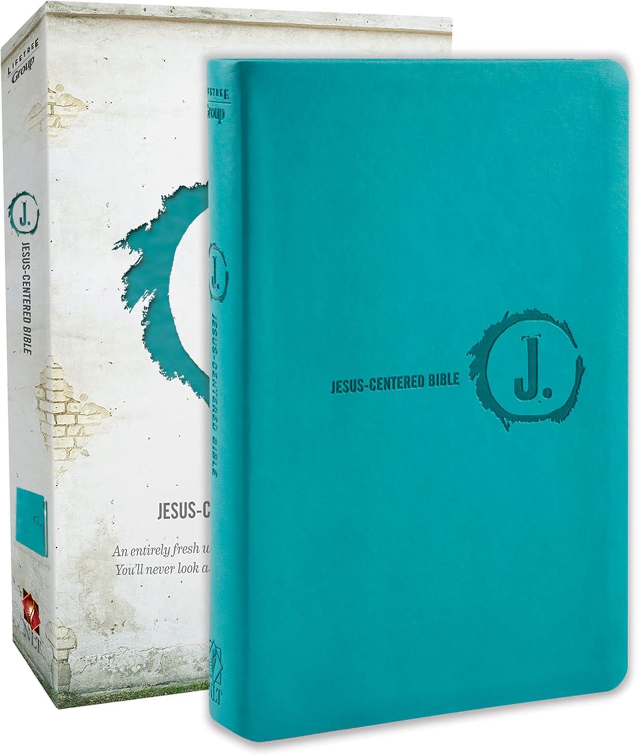 Jesus-Centered Bible NLT, Turquoise (Hardcover)