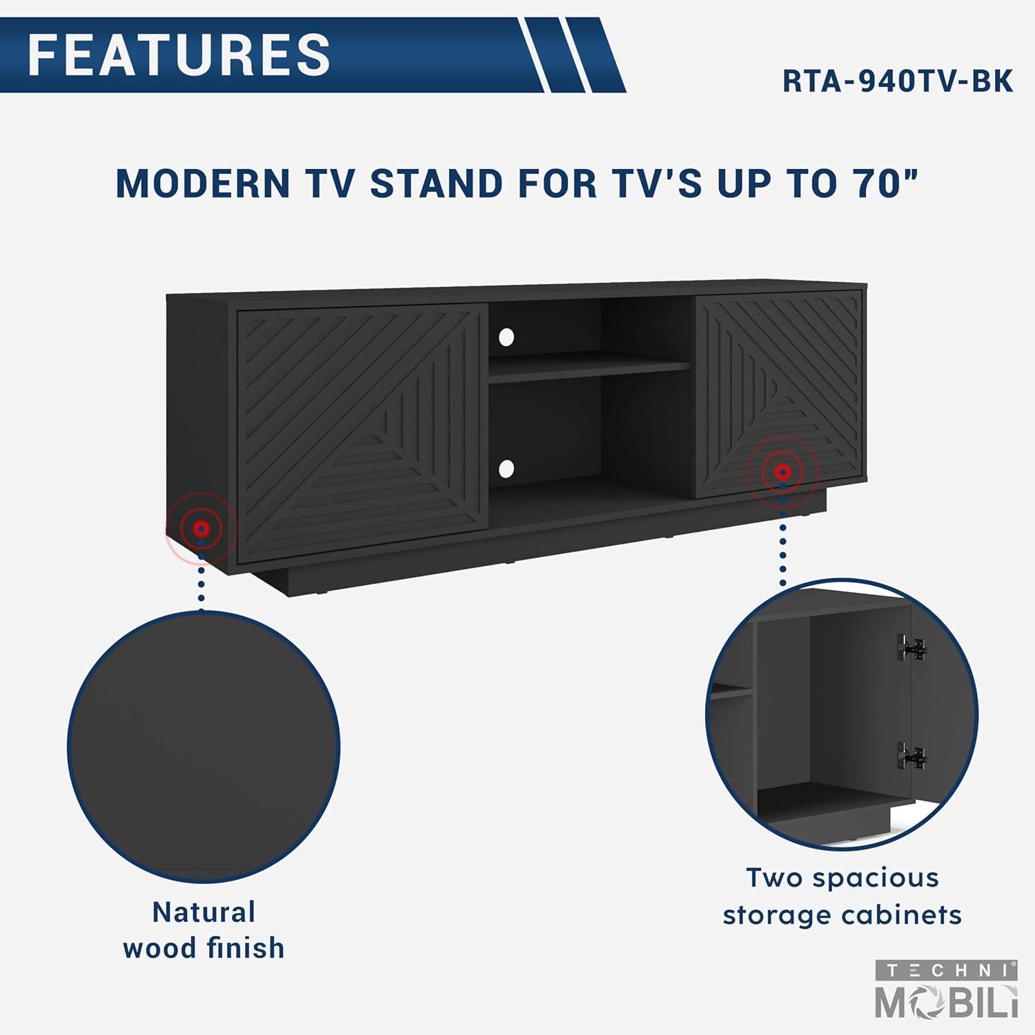 Techni Mobili Modern TV Stand for TVs up to 70"