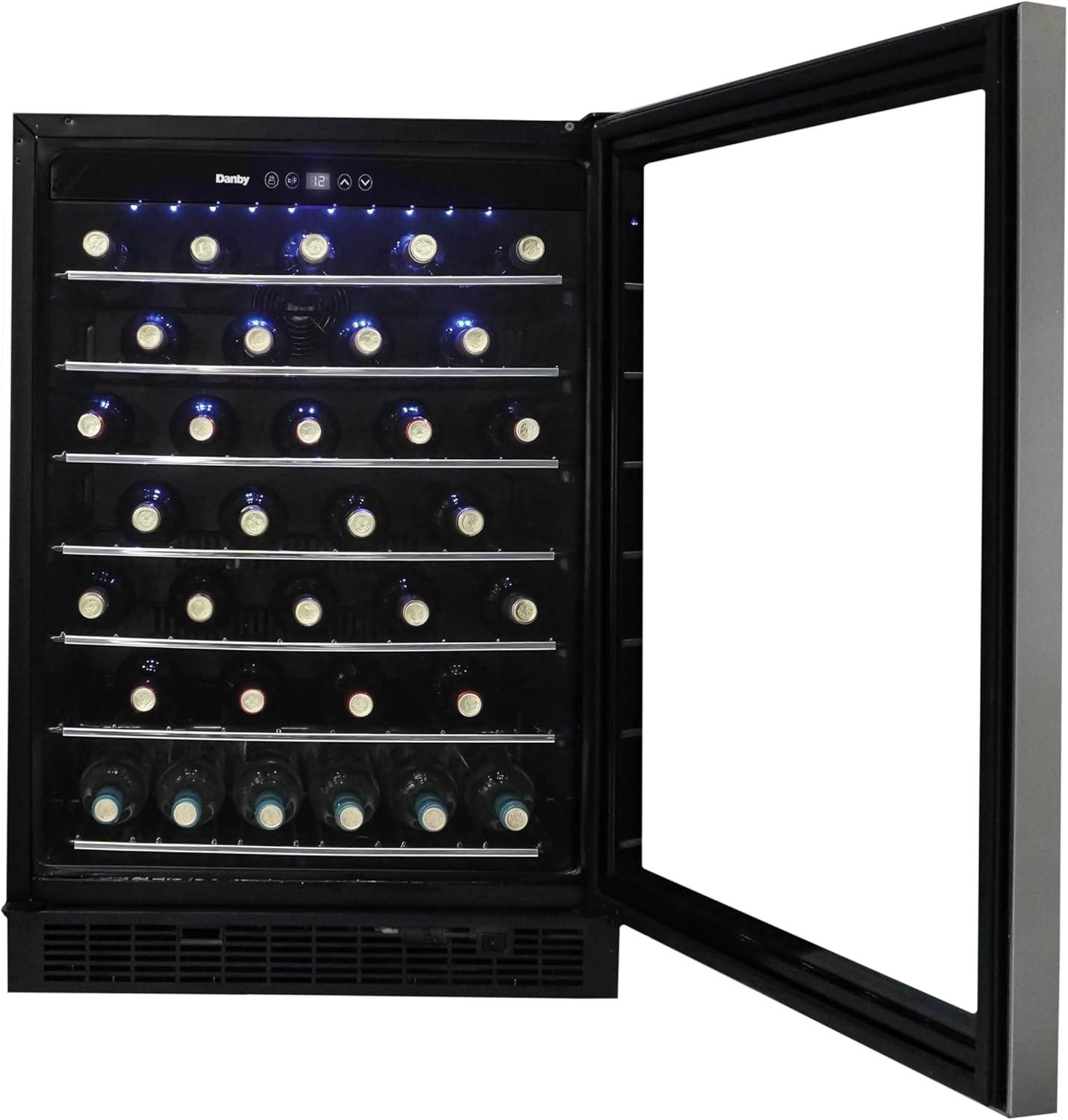 Danby Danby Single Zone 23.8'' Built-In 60 Bottle Wine Refrigerator with Reversible Door
