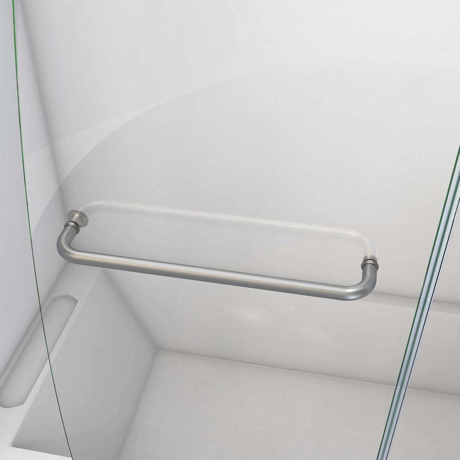 Aqua 48" x 58" Frameless Clear Glass Hinged Tub Door