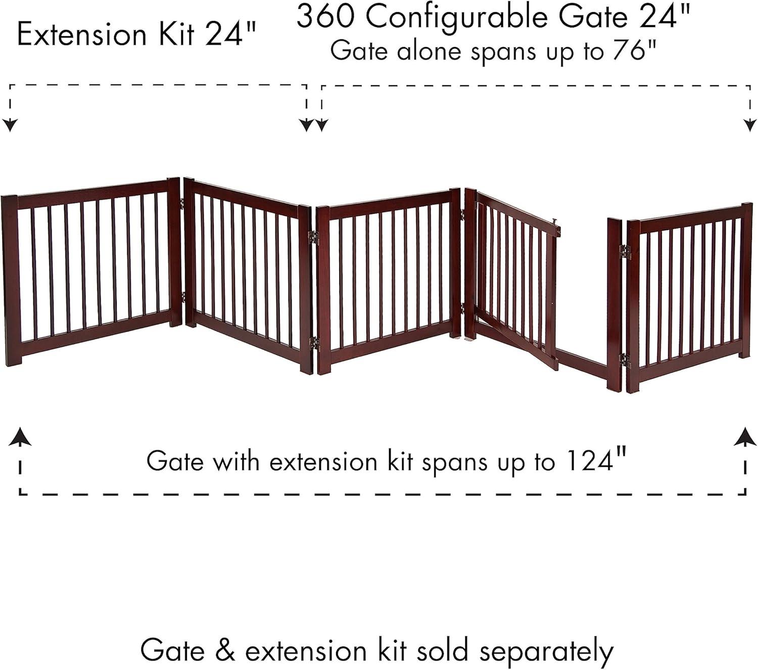 Primetime Petz 360 Configurable Pet Gate with Door 24" Secure Boundaries and Peace of Mind, Ensuring Safety and Freedom for Your Furry Friends
