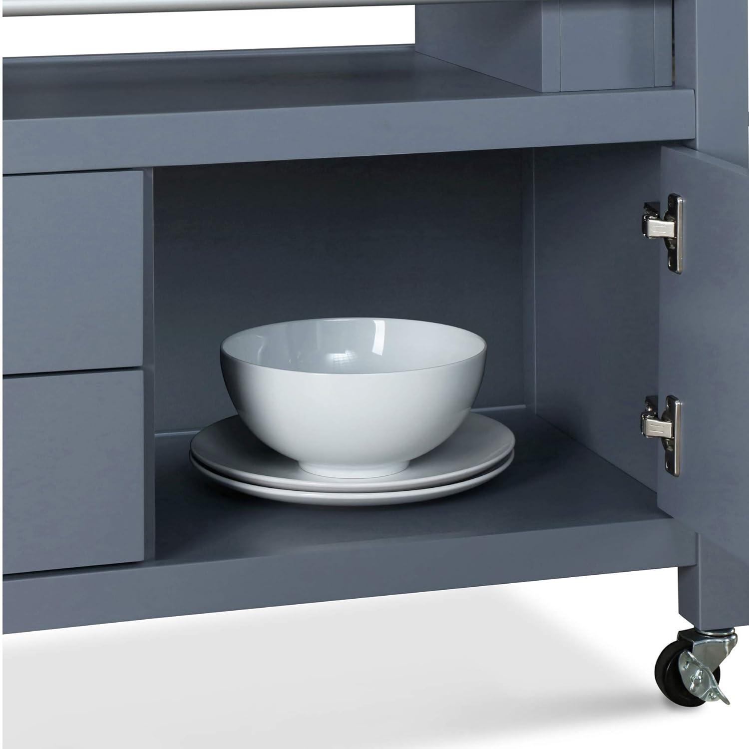 ClickDecor Gerolakkos ClickDecor Anson Kitchen Island Bar Cart with Storage