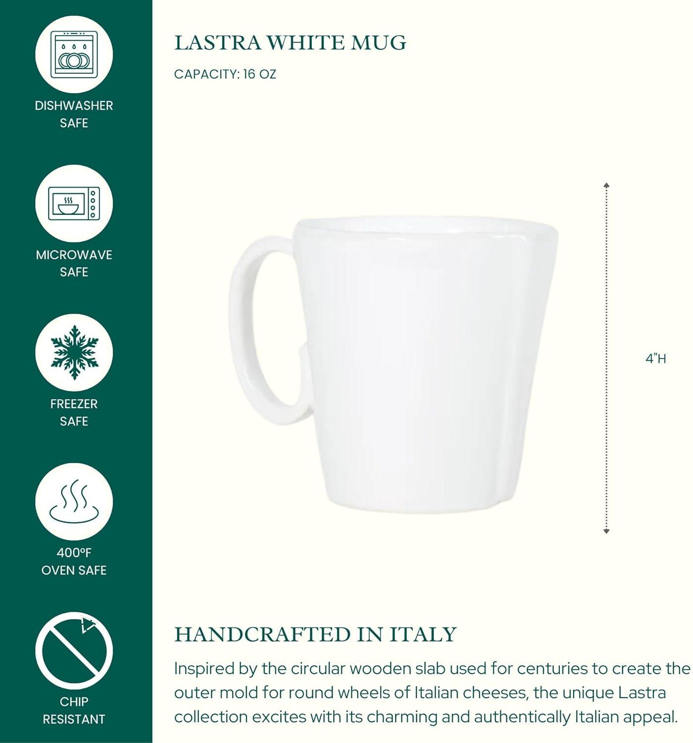 White Ceramic Microwave Safe Coffee Mug