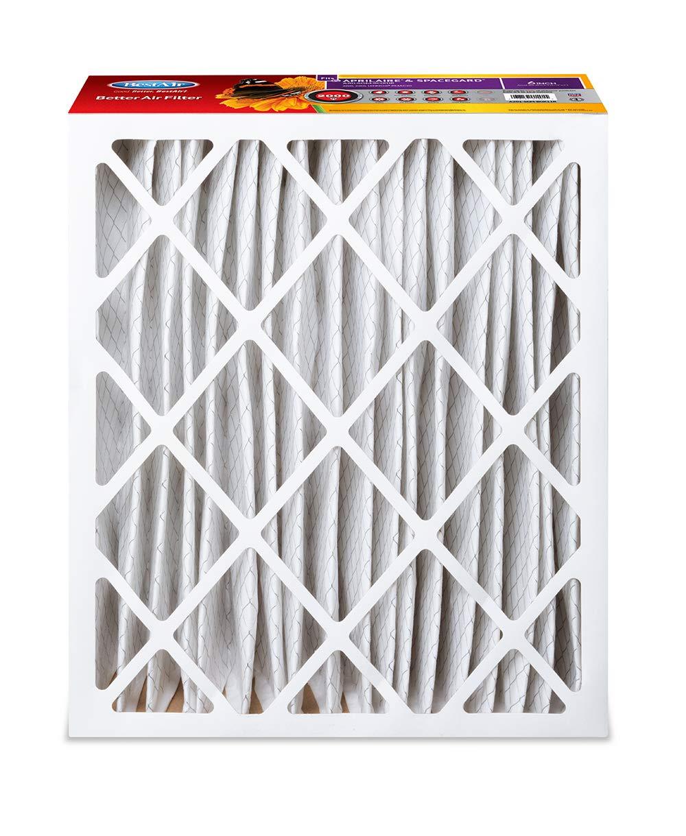 BestAir 2pk 20" x 25" x 6" Aprilaire & Spacegard Box Replacement Air Furnace Filter MERV 11: Space-Gard 2200, EPA Certified