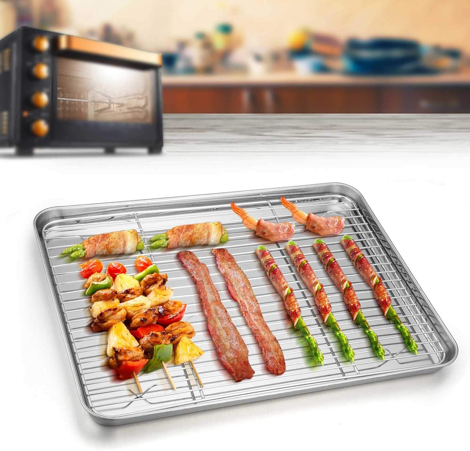 Stainless Steel Baking Sheet and Rack Set, 6 Pieces