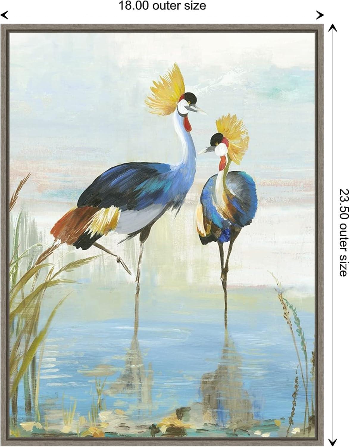 Amanti Art Heron Pairing by Aimee Wilson Framed Canvas Wall Art