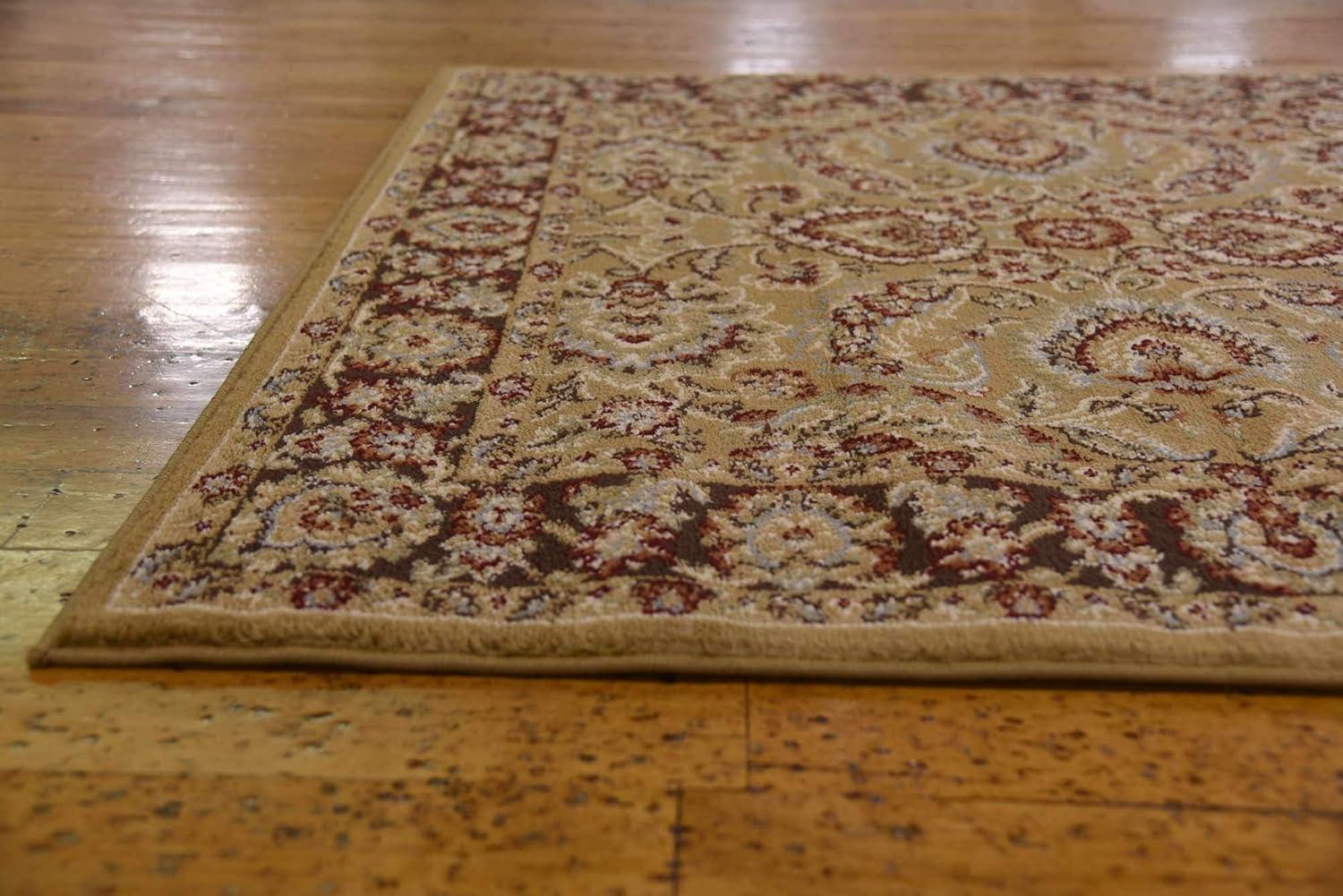 Unique Loom 4' 1 x 4' 1 Square Tan Voyage Asheville Area Rug