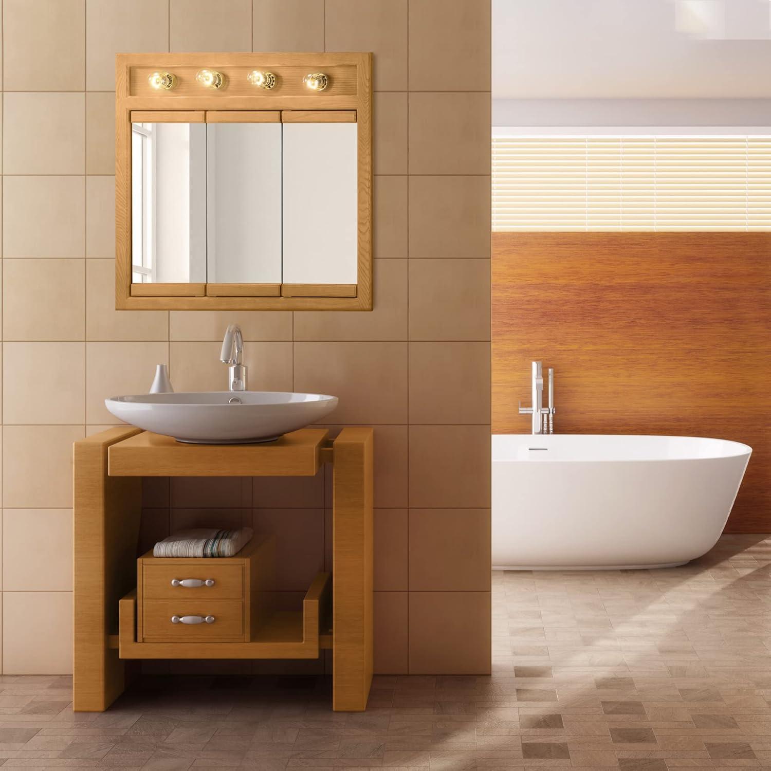 Design House Wall Mount Richland 30" Bathroom Cabinet, Nutmeg Oak