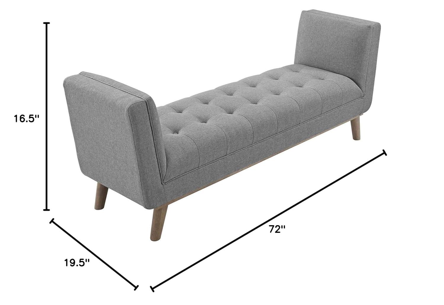 Modway Haven Tufted Button Upholstered Fabric Accent Bench