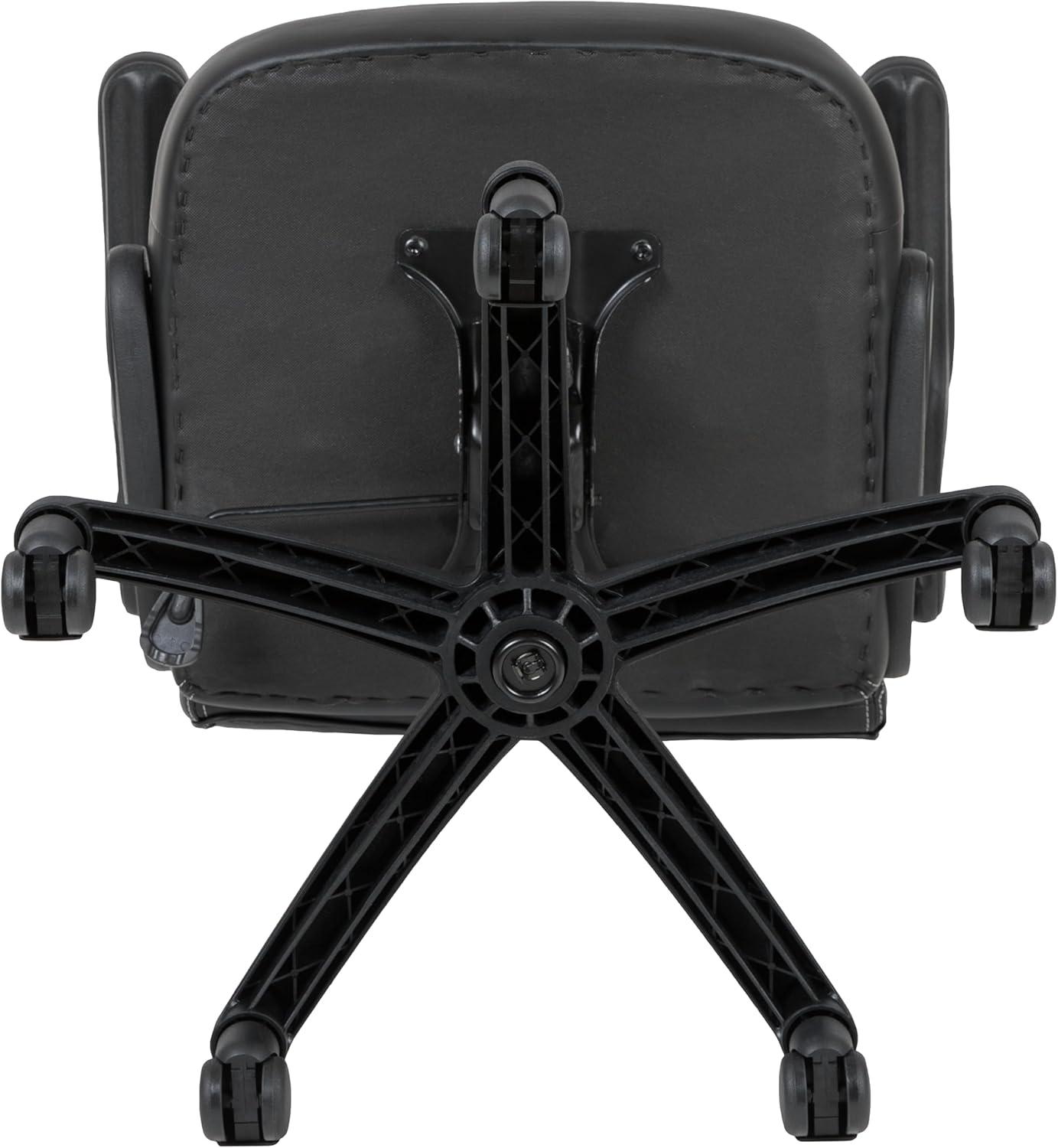 Flash Furniture X10 Gaming Chair, Racing Ergonomic Office Chair, Height Adjustable Swivel Computer Chair with Flip-Up Arms, White/Black LeatherSoft