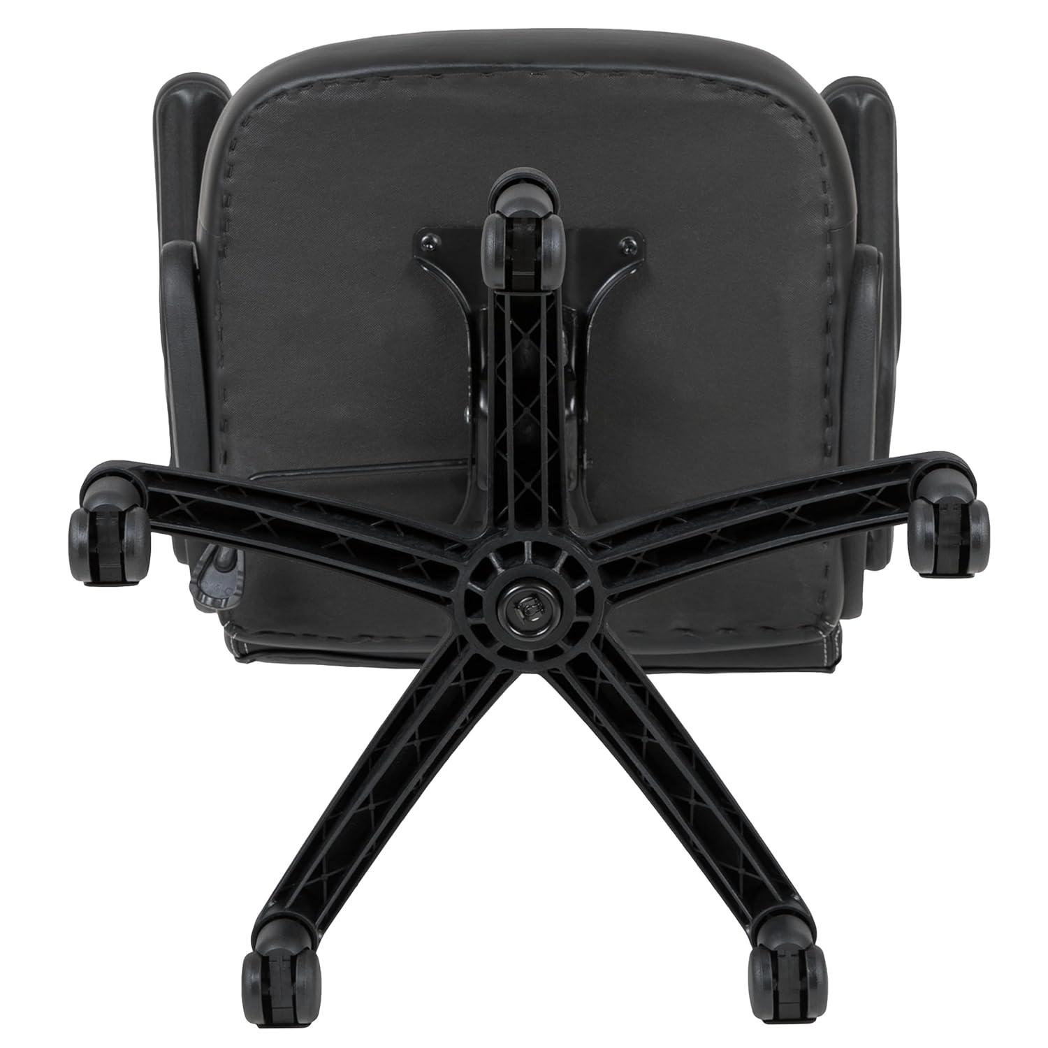 Flash Furniture X10 Gaming Chair, Racing Ergonomic Office Chair, Height Adjustable Swivel Computer Chair with Flip-Up Arms, White/Black LeatherSoft